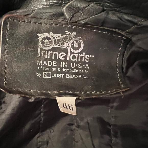Prime Parts, SZ 46, black leather, biker jacket. - Picture 9 of 11